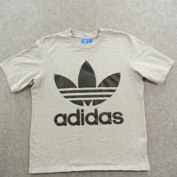 adidas Other - Adidas Shirt Mens Medium Gray Graphic Print Crew Neck Short Sleeve Active Gym